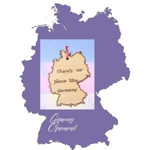 Country of Germany Ornament Wood Made in America Travel Souvenir
